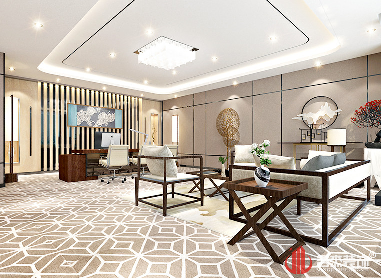 广州恒信集团经理室装修设计