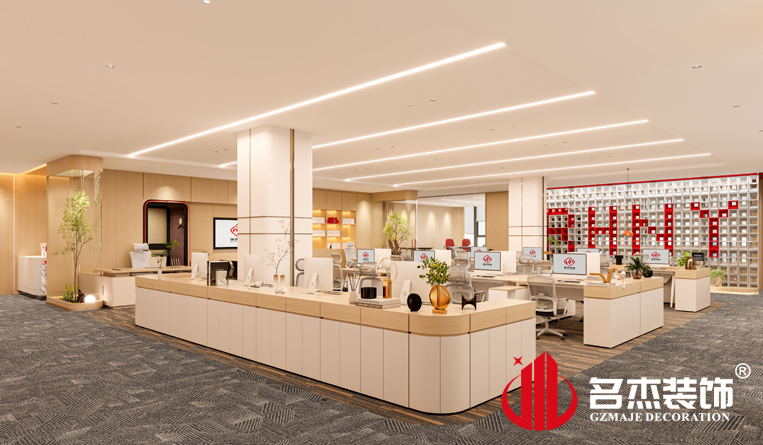 开放办公区域装修设计效果